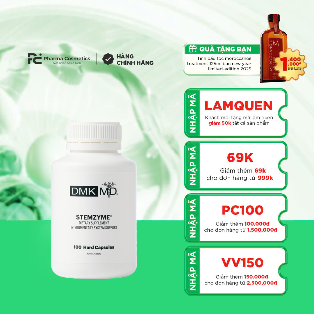 DMK STEMZYME SUPPLEMENT: Viên Uống Hỗ Trợ Tái Sinh Tế Bào, Nâng Cao Sức Khỏe Làn Da Từ Sâu Bên Trong