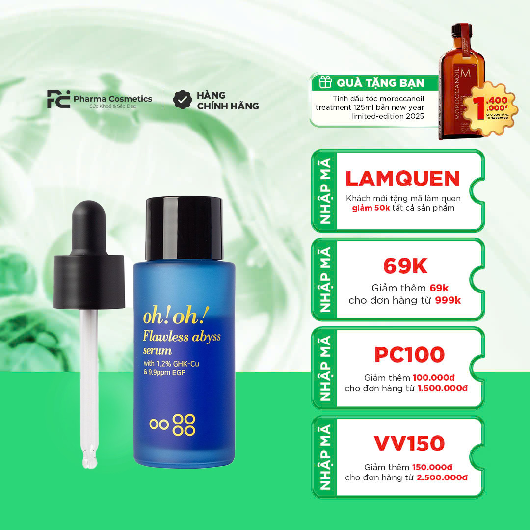 OH!OH! FLAWLESS ABYSS SERUM: Tinh Chất Tái Tạo & Phục Hồi, Hỗ Trợ Giảm Sẹo & Chống Lão Hóa Mạnh Mẽ