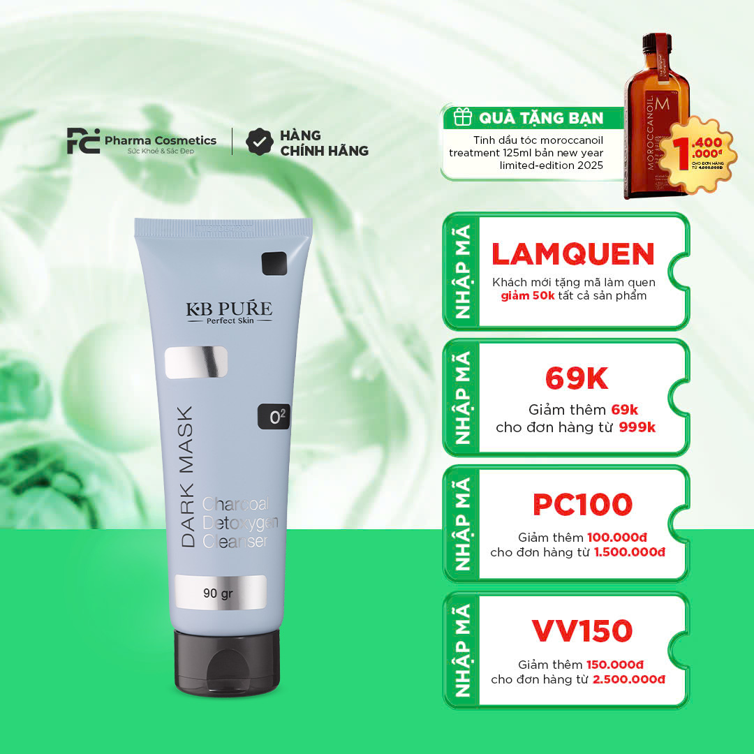 KB PURE DARK MASK CLEANSER MẶT NẠ CUNG CẤP OXY, DETOX DA VÀ TRAO ĐỔI SINH HỌC