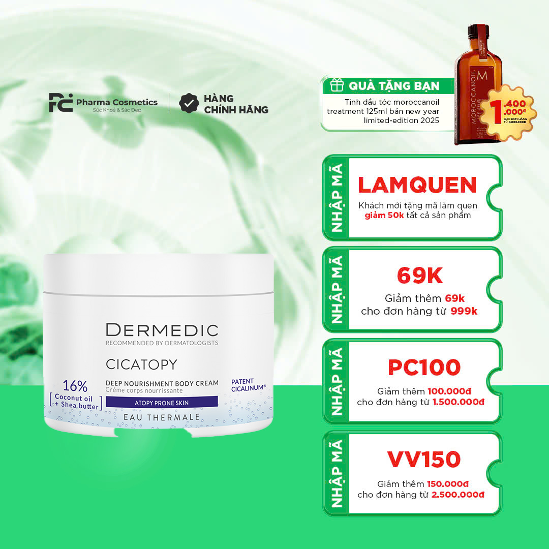 DERMEDIC CICATOPY DEEP NOURISHMENT BODY CREAM: Giải Pháp Toàn Diện Cho Làn Da Khô Mãn Tính & Viêm Da Cơ Địa