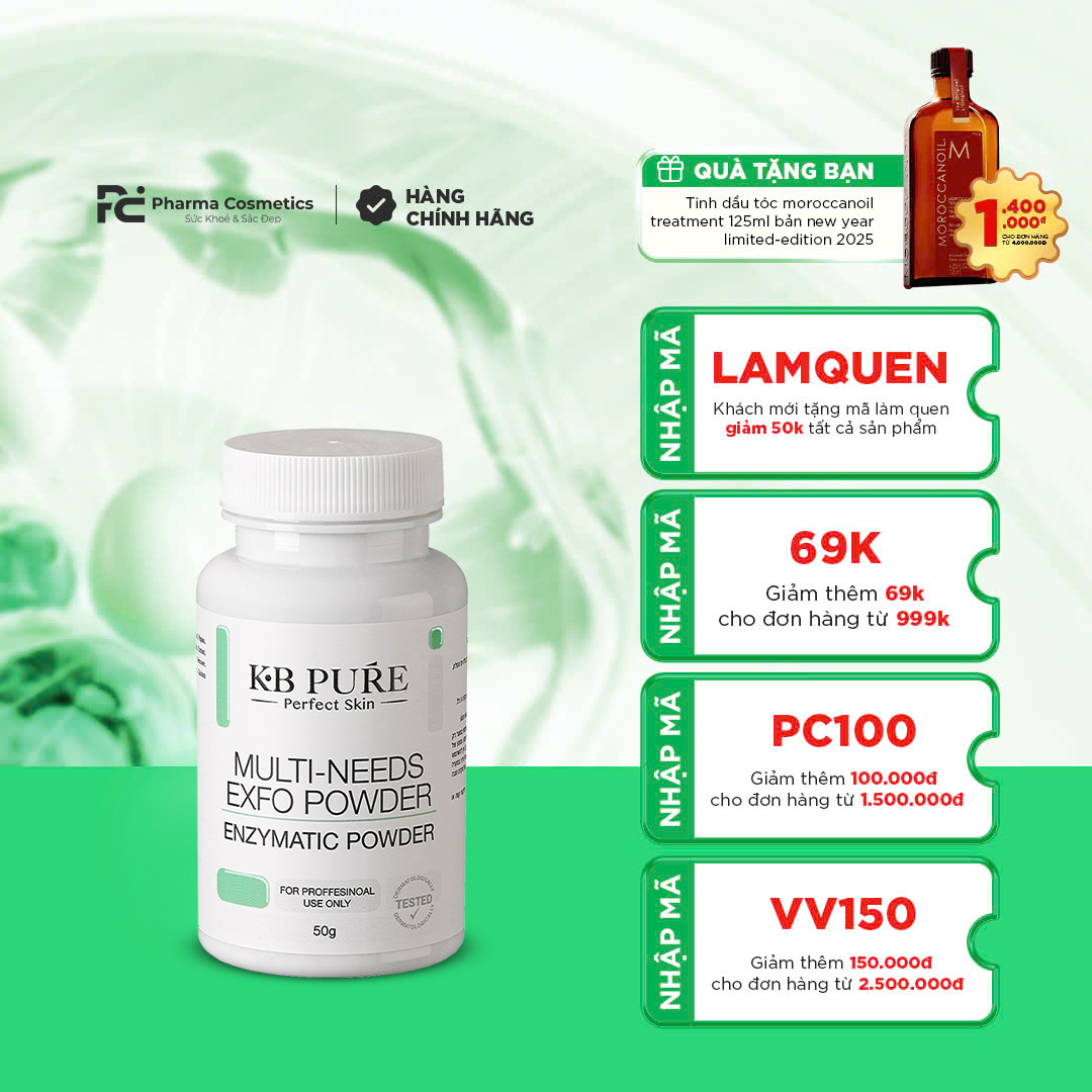 KB PURE MULTI-NEEDS EXFO POWDER: Tẩy Tế Bào Chết Đa Tác Động, Làm Mới & Thanh Lọc Làn Da