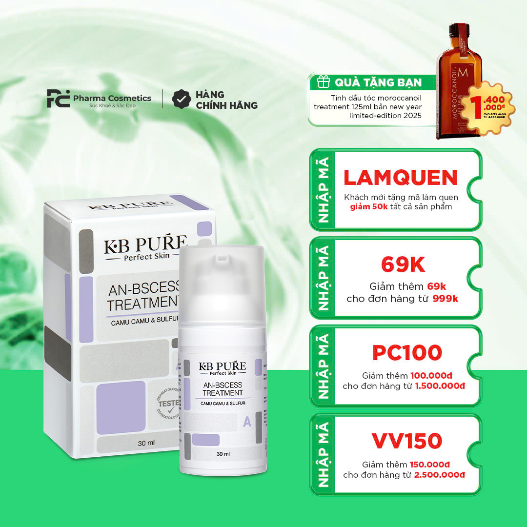KB PURE AN-BSCESS TREATMENT: Giải Pháp Chuyên Biệt Điều Trị Áp Xe, Kháng Khuẩn Và Giảm Viêm