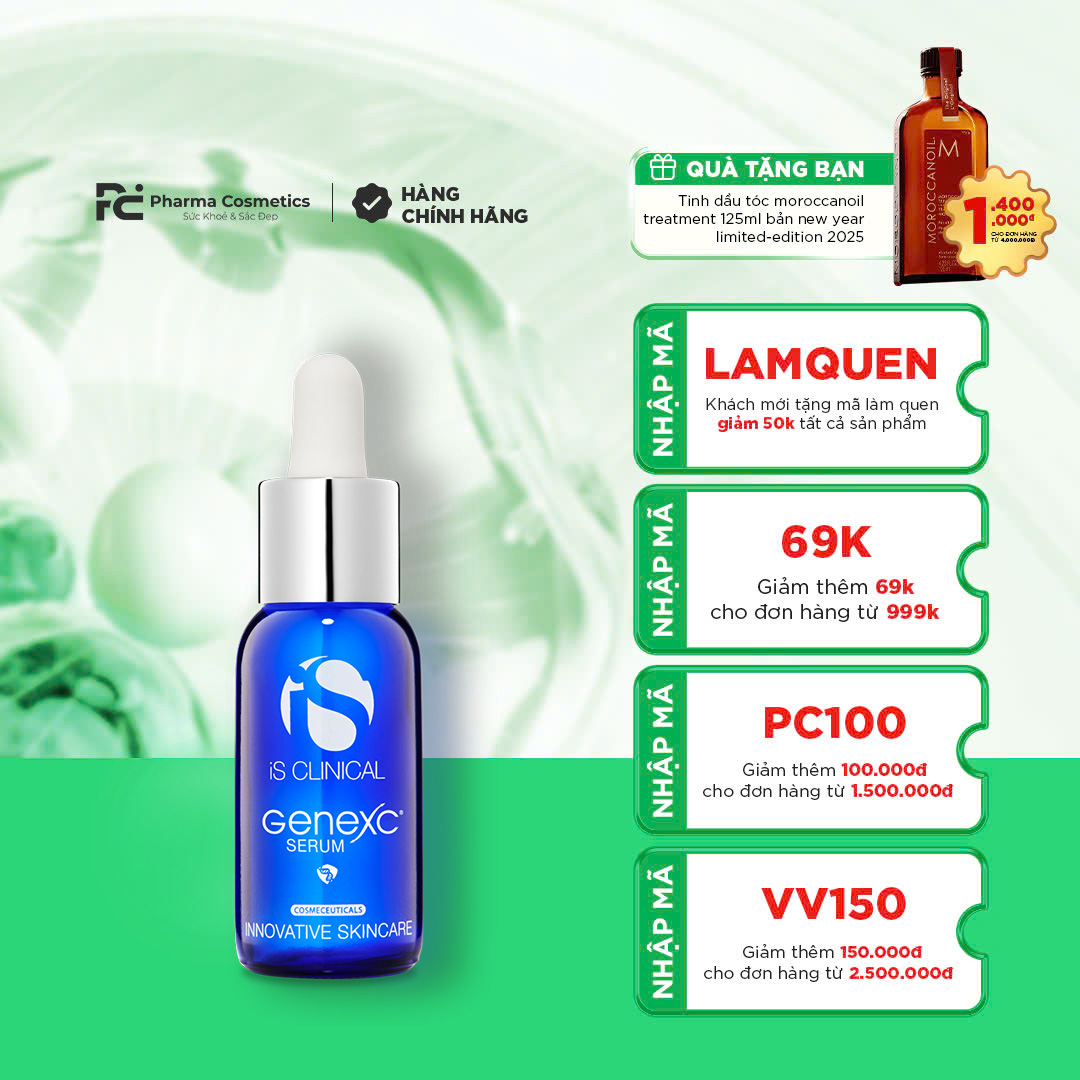 IS CLINICAL GENEXC SERUM: Tinh Chất Đột Phá Hỗ Trợ Trẻ Hóa & Làm Sáng Da Toàn Diện 30ml