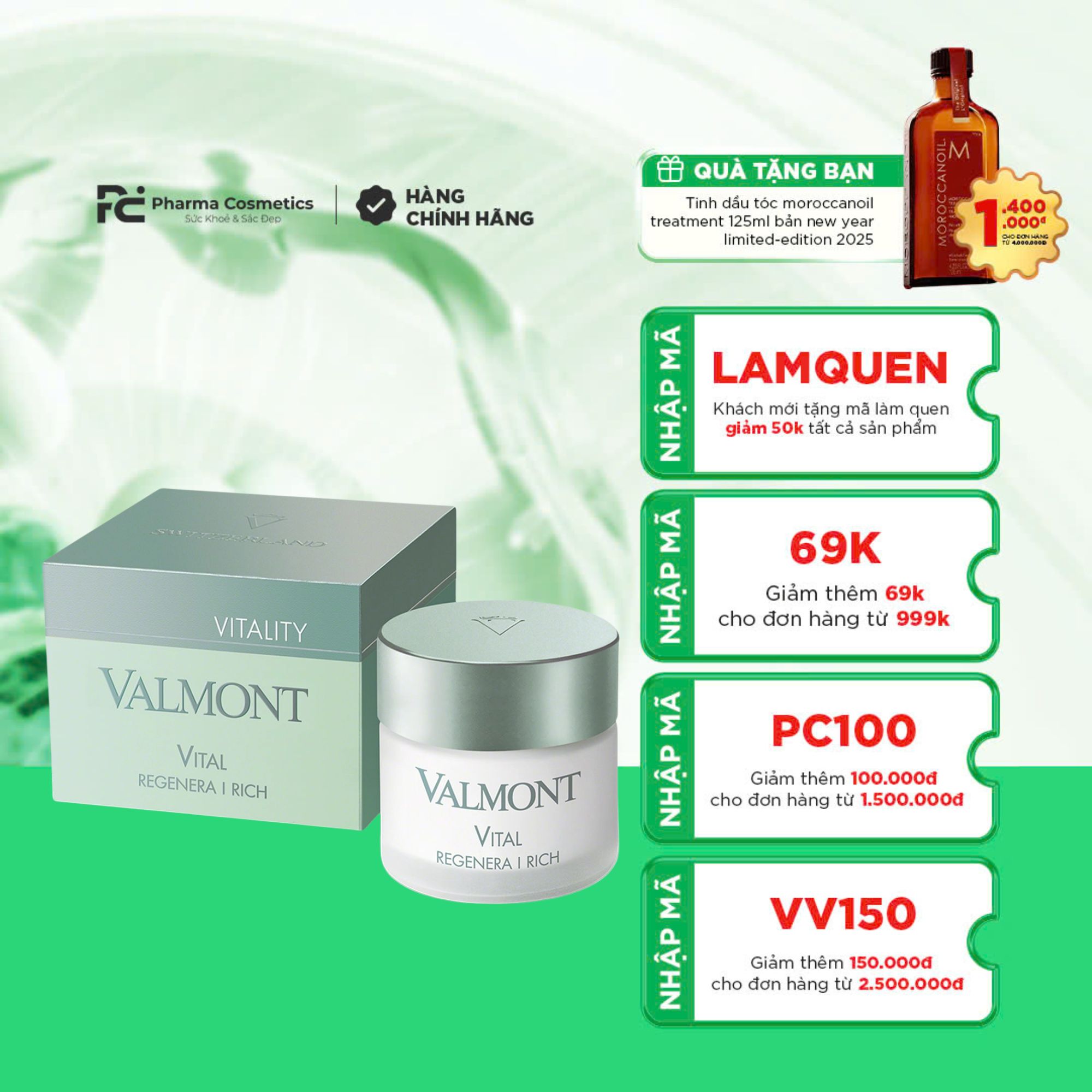 VALMONT VITAL REGENERA I RICH: Kem Dưỡng Phục Hồi Sức Sống - Nuôi Dưỡng & Tái Tạo Làn Da Mệt Mỏi