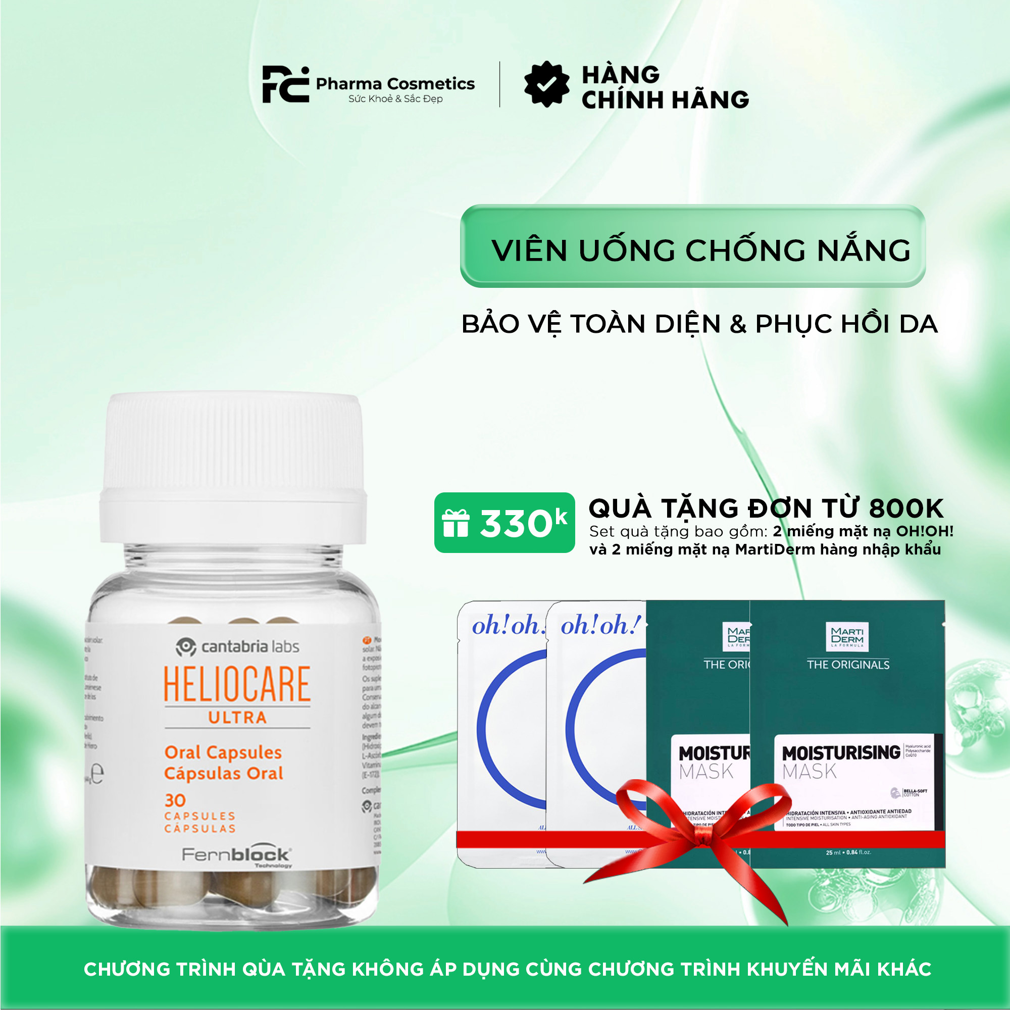 HELIOCARE ULTRA ORAL CAPSULES: Viên Uống Chống Nắng Phổ Rộng - Bảo Vệ Toàn Diện & Phục Hồi Da