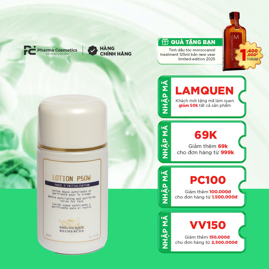 BIOLOGIQUE RECHERCHE LOTION P50W / LOTION GIẢI PHÁP CHO LÀN DA MỎNG MANH & NHẠY CẢM 150ml