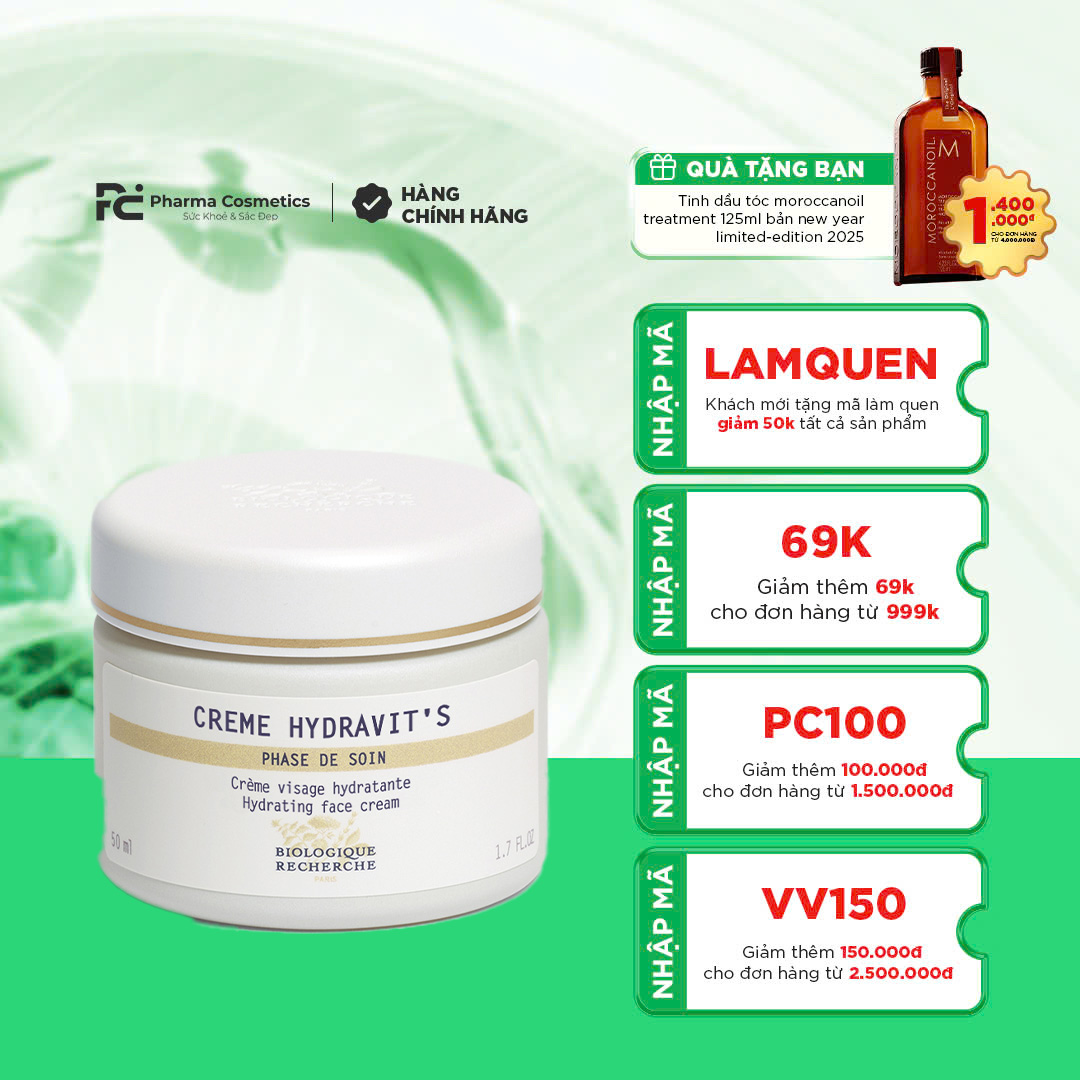 BIOLOGIQUE RECHERCHE CRÈME HYDRAVIT'S / KEM DƯỠNG ẨM CHO LÀN DA DA MẤT NƯỚC VÀ THIẾU SỨC SỐNG 