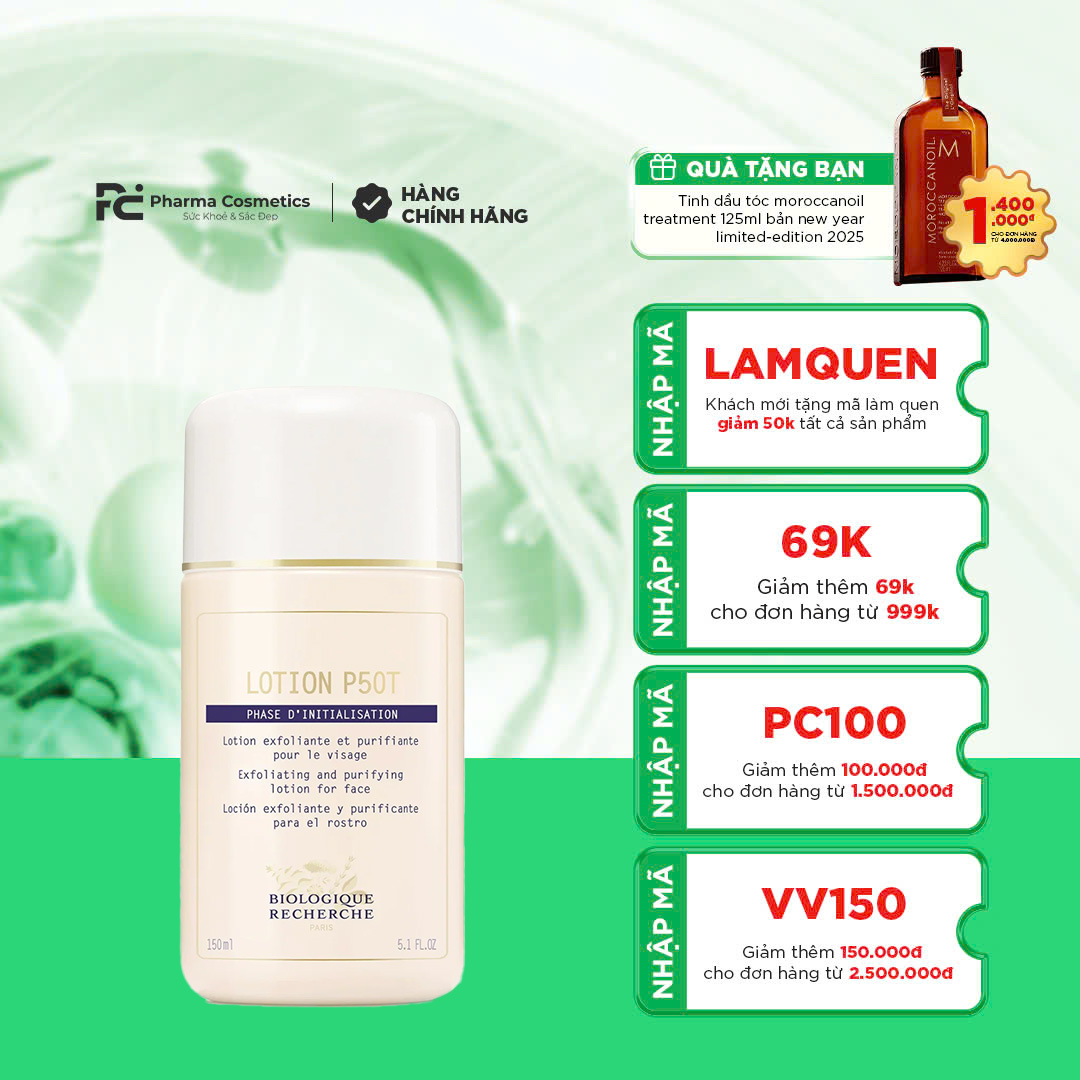 BIOLOGIQUE RECHERCHE LOTION P50T / LOTION DÀNH CHO LÀN DA CHÂU Á 150ML