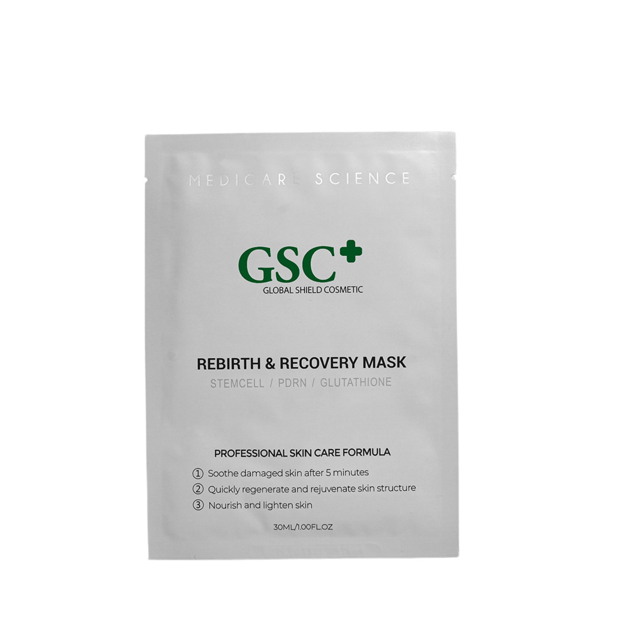 GSC REBIRTH & RECOVERY MASK: Mặt Nạ Tái Tạo, Phục Hồi Da Chuyên Sâu, Dịu Da Sau 5 Phút