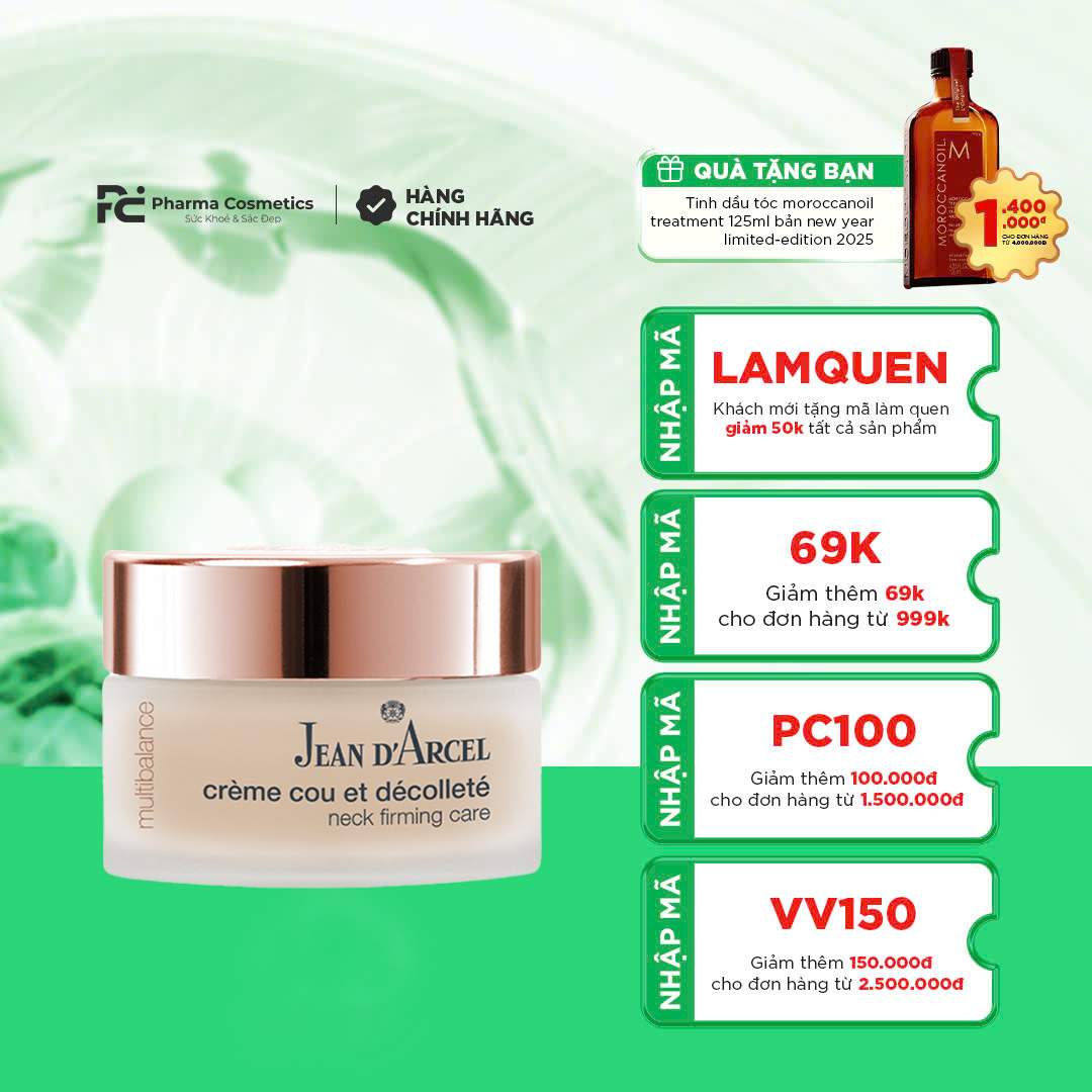 JEAN D'ARCEL NECK FIRMING CARE (CRÈME COU ET DÉCOLLETÉ) / KEM DƯỠNG LÃO HÓA GIẢM NẾP NHĂN & CHẢY XỆ VÙNG CỔ 