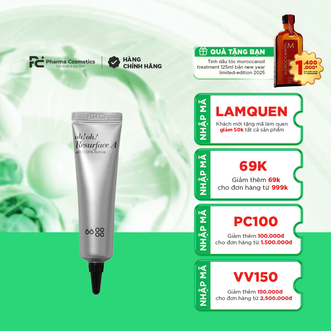 OH!OH! RESURFACE A: Tinh Chất Retinal Trẻ Hóa & Sáng Da, Phục Hồi Làn Da Sức Sống