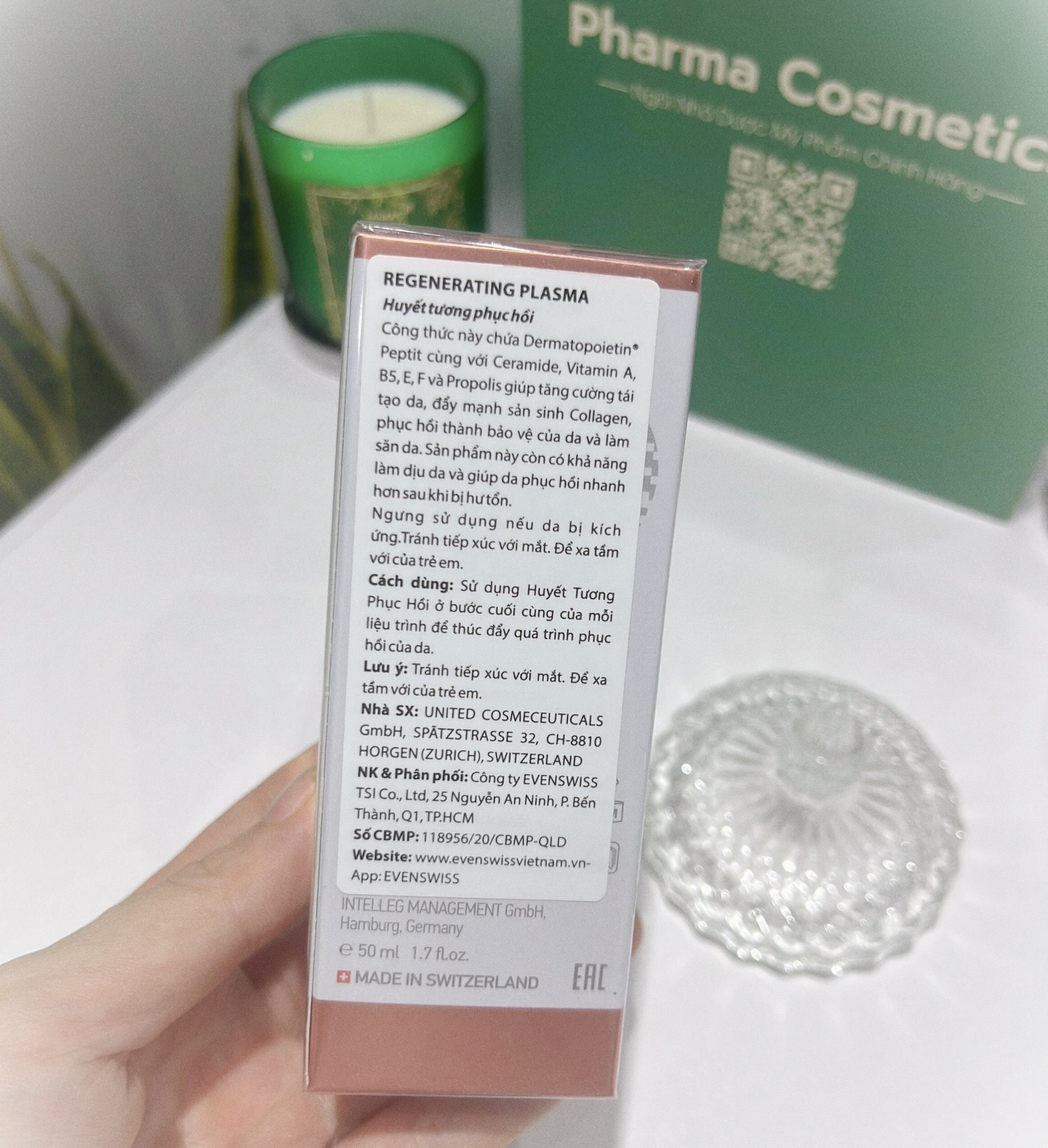 EVENSWISS REGENERATING PLASMA: Huyết Tương Phục Hồi Chuyên Sâu - Tái Tạo & Tăng Cường Miễn Dịch Da