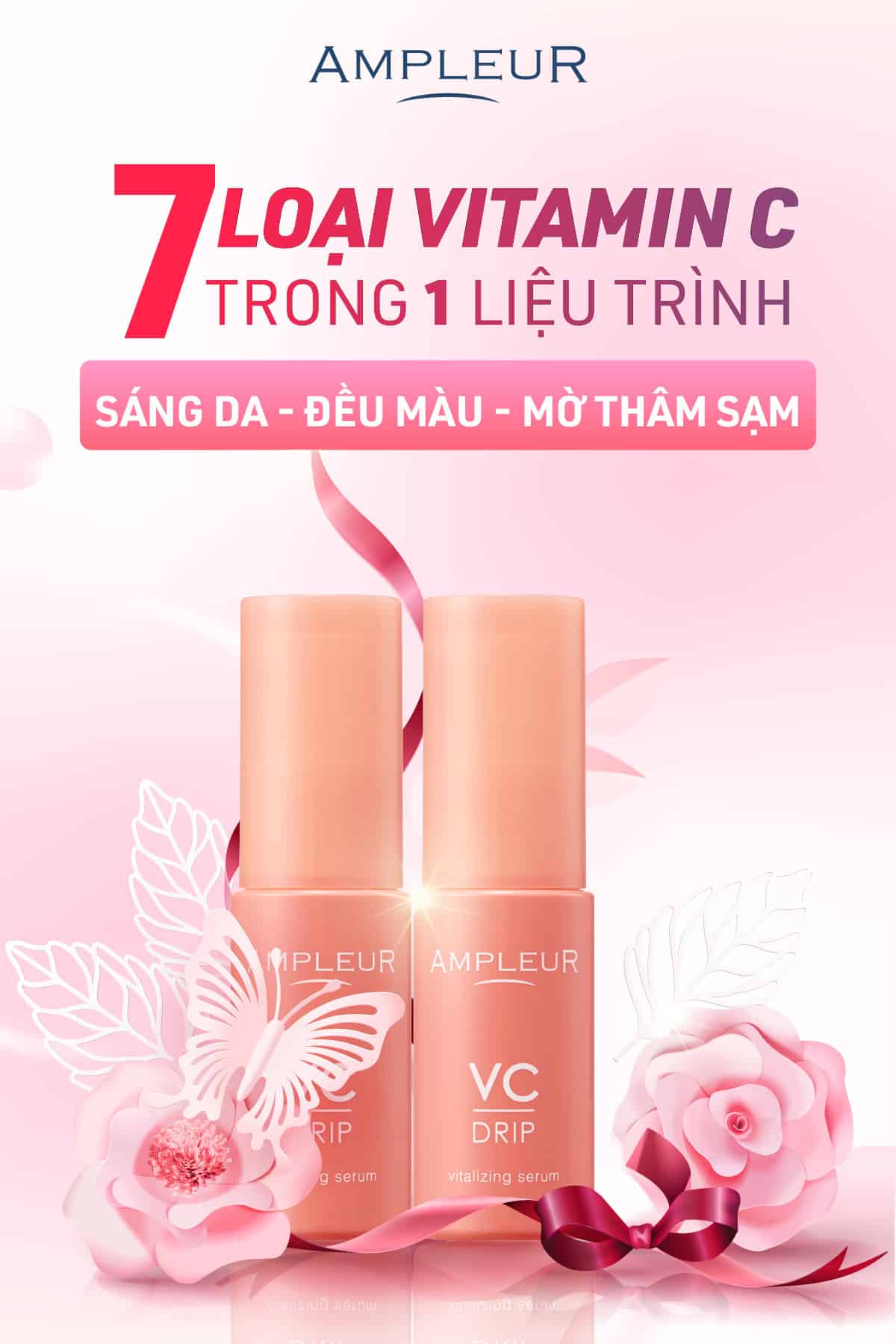 AMPLEUR VC DRIP / SERUM THU NHỎ LỖ CHÂN LÔNG ( 7 LOẠI VITAMIN C)