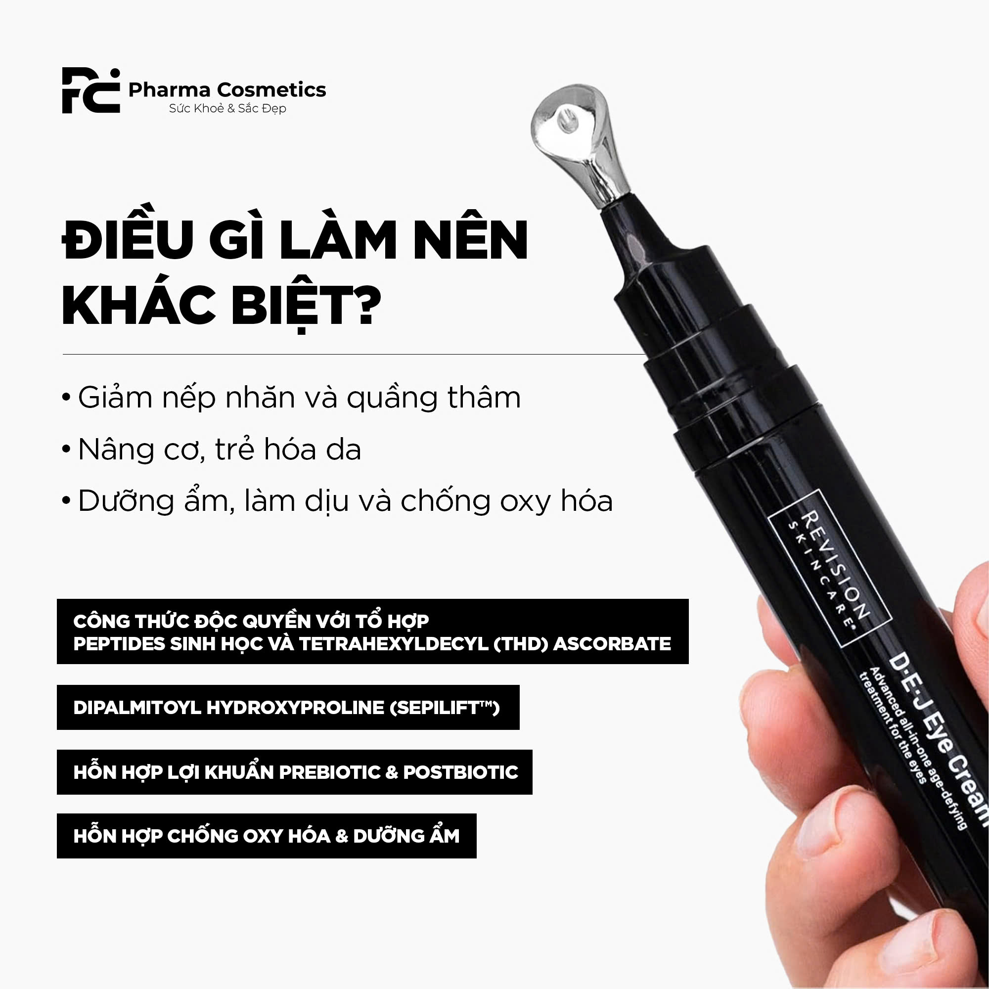 REVISION D-E-J EYE CREAM / KEM TRẺ HÓA VÀ SĂN CHẮC TOÀN DIỆN CHO TOÀN BỘ VÙNG MẮT
