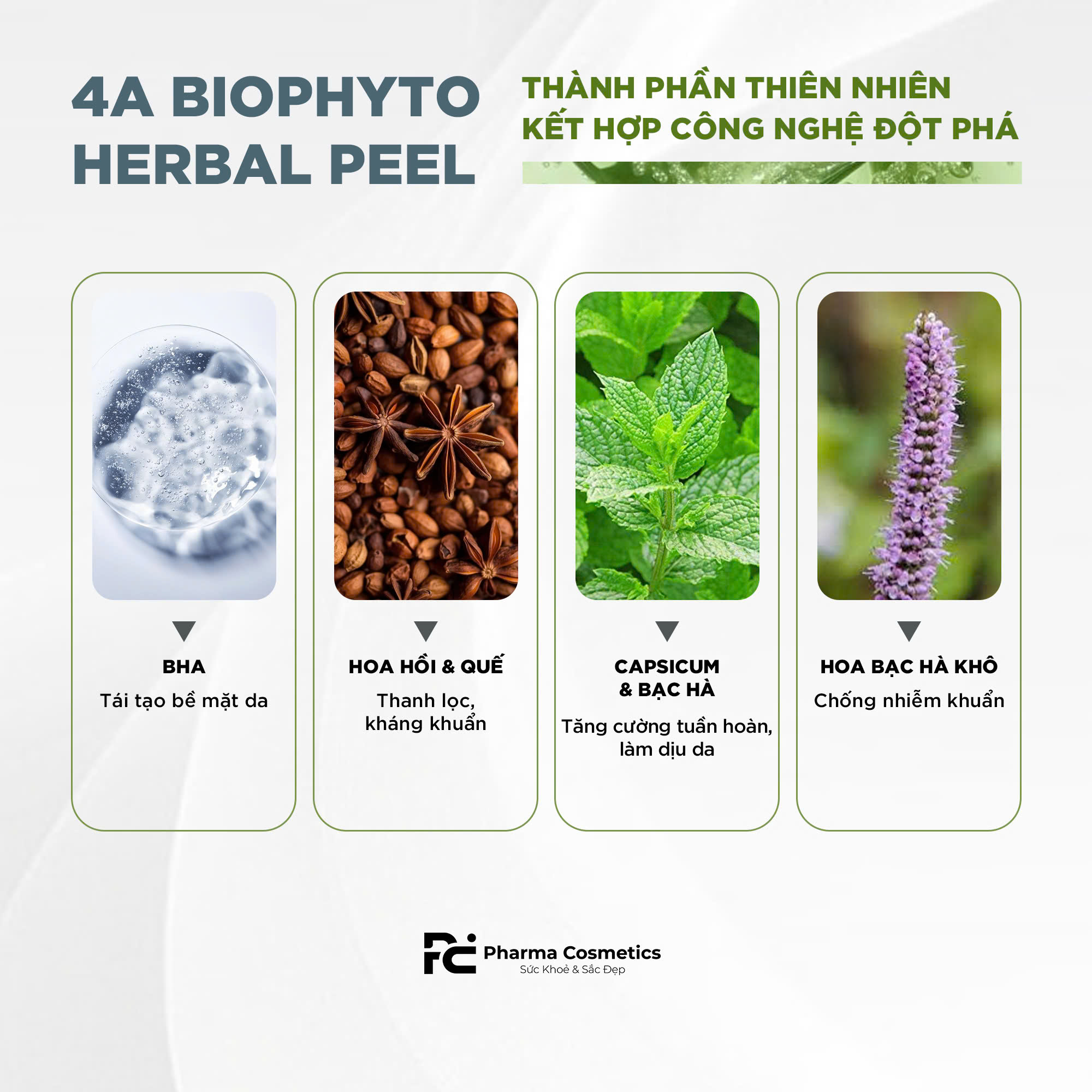 CHRISTINA 4A BIOPHYTO HERBAL PEEL FORTE / MẶT NẠ 4 HERBAL PEEL LOẠI BỎ MỤN CÁM, ĐẦU ĐEN VÀ THU NHỎ LỖ CHÂN LÔNG