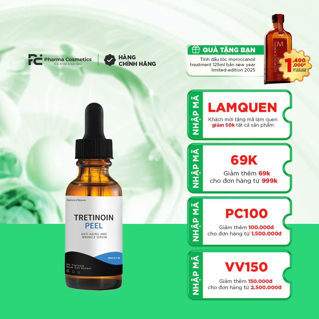 RADIANCE BEAUVA TRETINOIN HA PEEL / PEEL TRẺ HOÁ DA, TRỊ MỤN, LÀM SÁNG VÀ CĂNG BÓNG DA CHO DA NHẠY CẢM & ÍT MỤN 