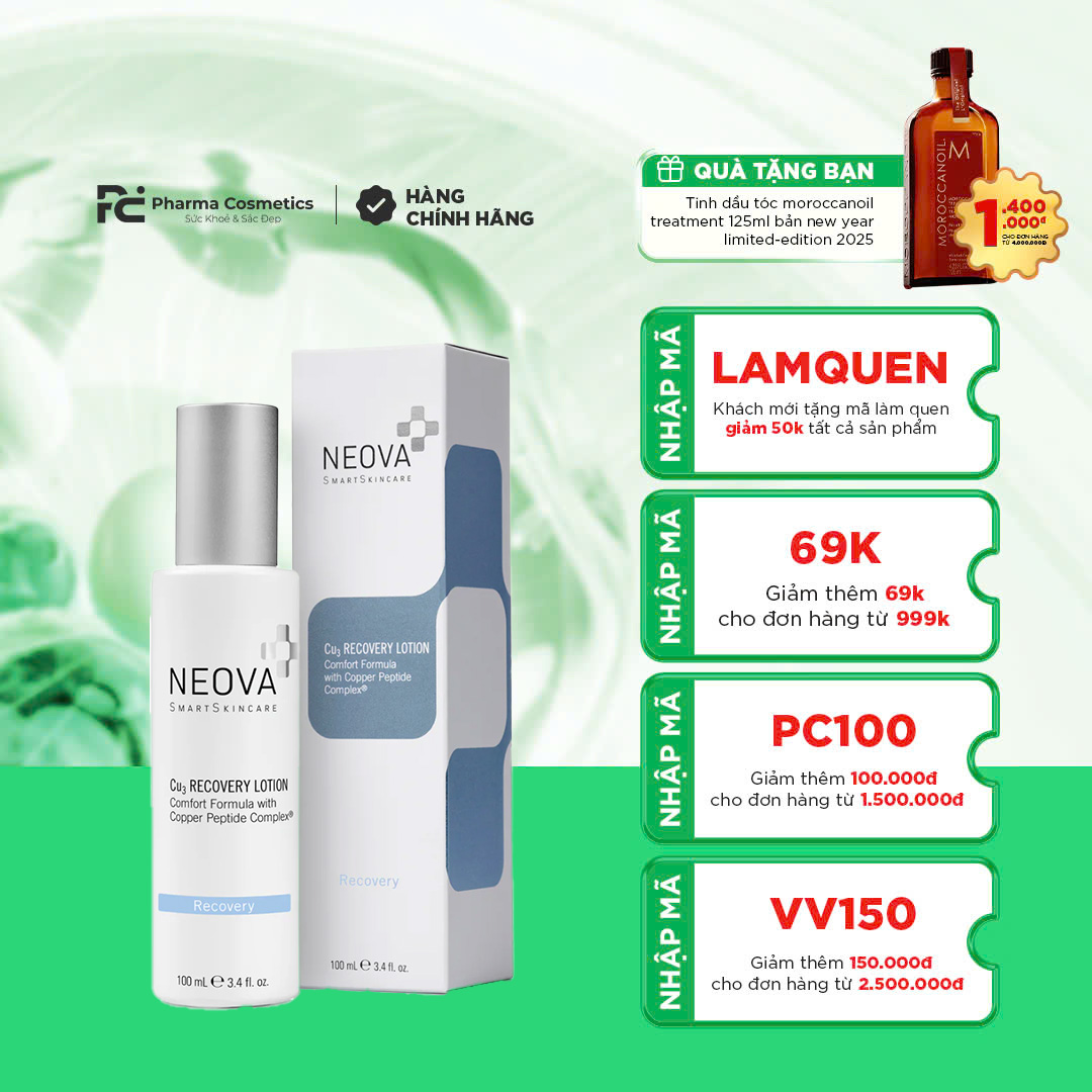 NEOVA CU3 RECOVERY LOTION / SỮA DƯỠNG PHỤC HỒI DA TỔN THƯƠNG