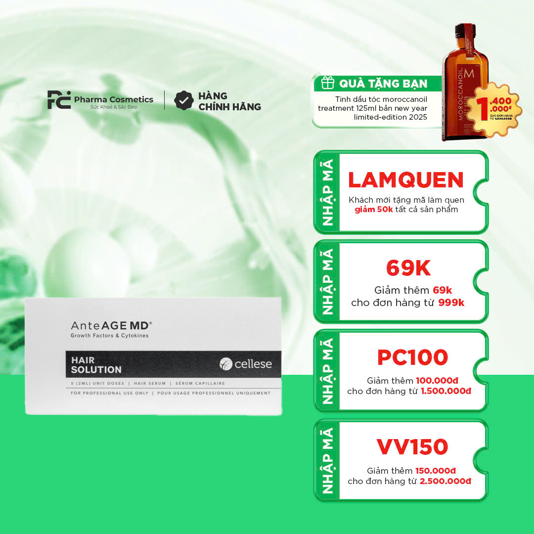 ANTEAGE MD® HAIR SOLUTION / TINH CHẤT GIẢM RỤNG VÀ KÍCH THÍCH MỌC TÓC 