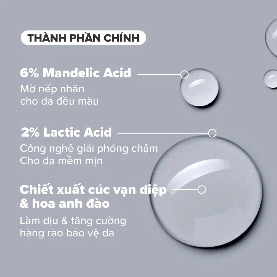 PAULA’S CHOICE SKIN PERFECTING 6% MANDELIC ACID + 2% LACTIC ACID LIQUID EXFOLIANT: Tái Tạo Làn Da Mềm Mịn & Rạng Rỡ