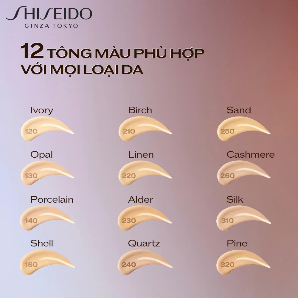 SHISEIDO REVITALESSENCE SKIN GLOW FOUNDATION: Kem Nền Dưỡng Da Căng Bóng, Cho Làn Da Sáng Khỏe Tự Nhiên