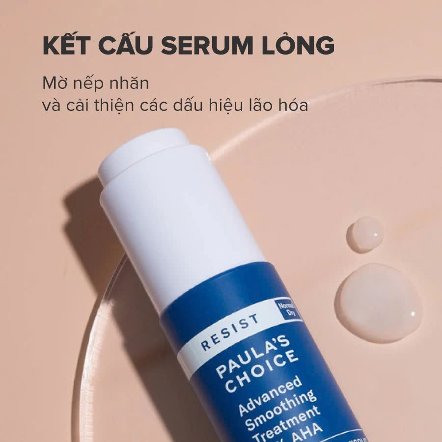 PAULA'S CHOICE RESIST ADVANCED SMOOTHING TREATMENT 10% AHA LOTION: Tái Tạo & Làm Sáng Mịn Da, Cho Làn Da Căng Bóng Rạng Rỡ