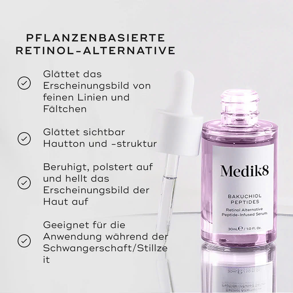 MEDIK8 BAKUCHIOL PEPTIDES™: Tinh Chất Bakuchiol - Giải Pháp Chống Lão Hóa Dịu Nhẹ & An Toàn