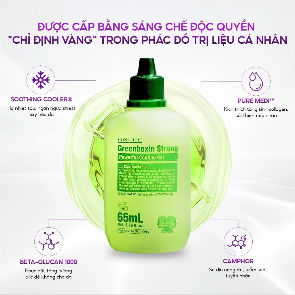 CONAPIDIL GREENBOXIN STRONG: Tinh Chất Phục Hồi & Làm Dịu Kích Ứng Tức Thì