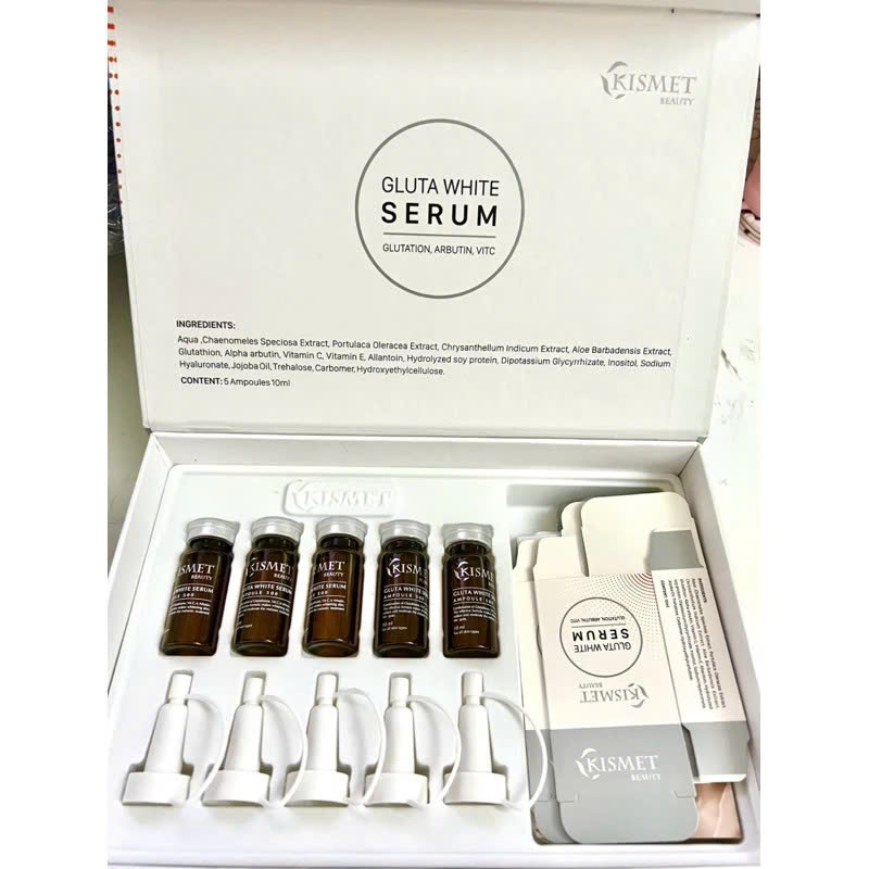 KISMET GLUTA WHITE: Tinh Chất Ức Chế Sắc Tố Melanin – Làm Sáng & Đều Màu Da
