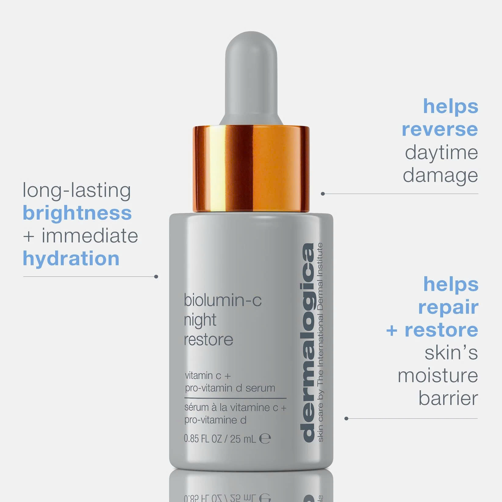 DERMALOGICA BIOLUMIN-C NIGHT RESTORE SERUM: Tái Sinh Làn Da Qua Đêm - Khôi Phục Rạng Rỡ, Ẩm Mượt