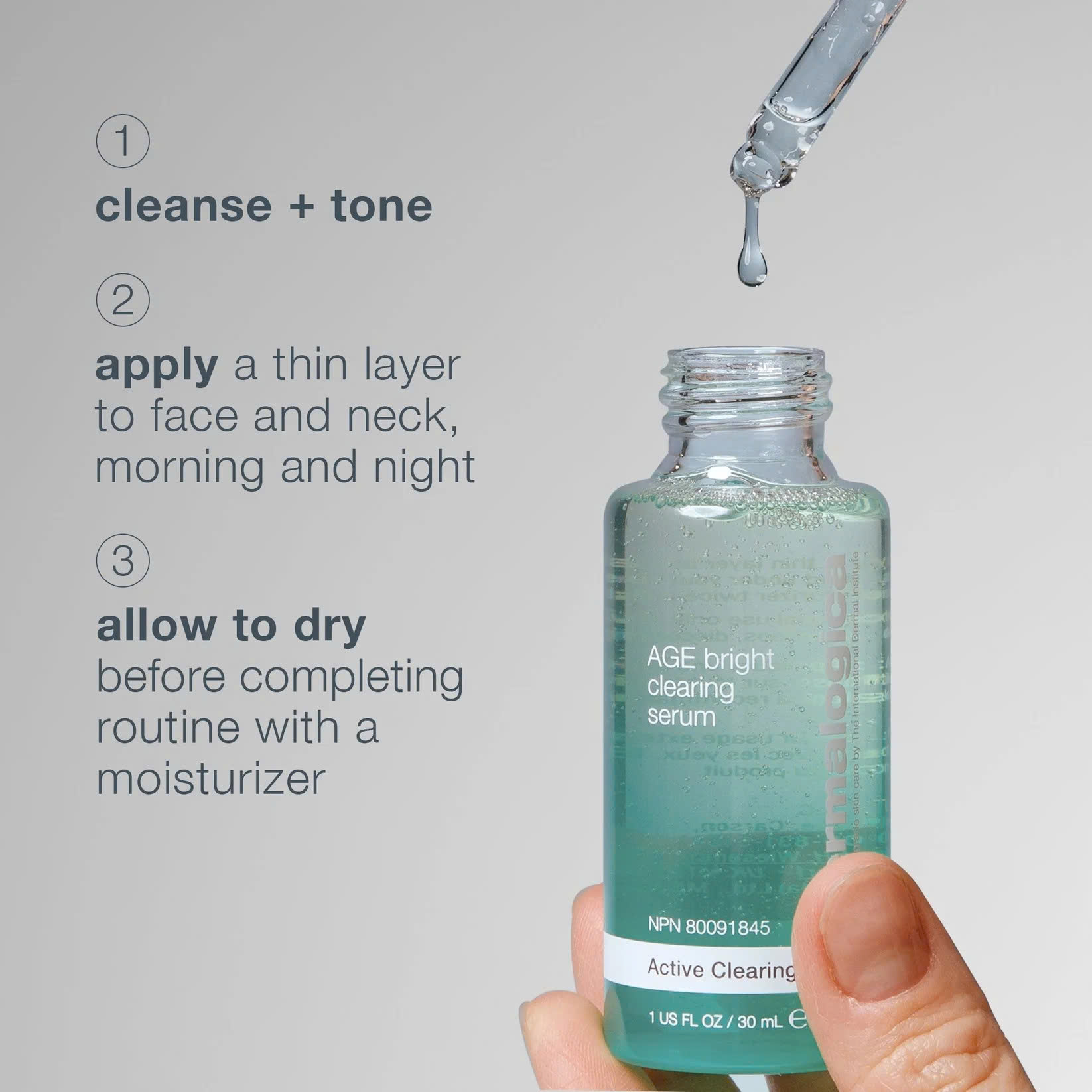 DERMALOGICA AGE BRIGHT CLEARING SERUM: Tinh Chất Làm Sáng & Ngăn Ngừa Lão Hóa Cho Da Mụn