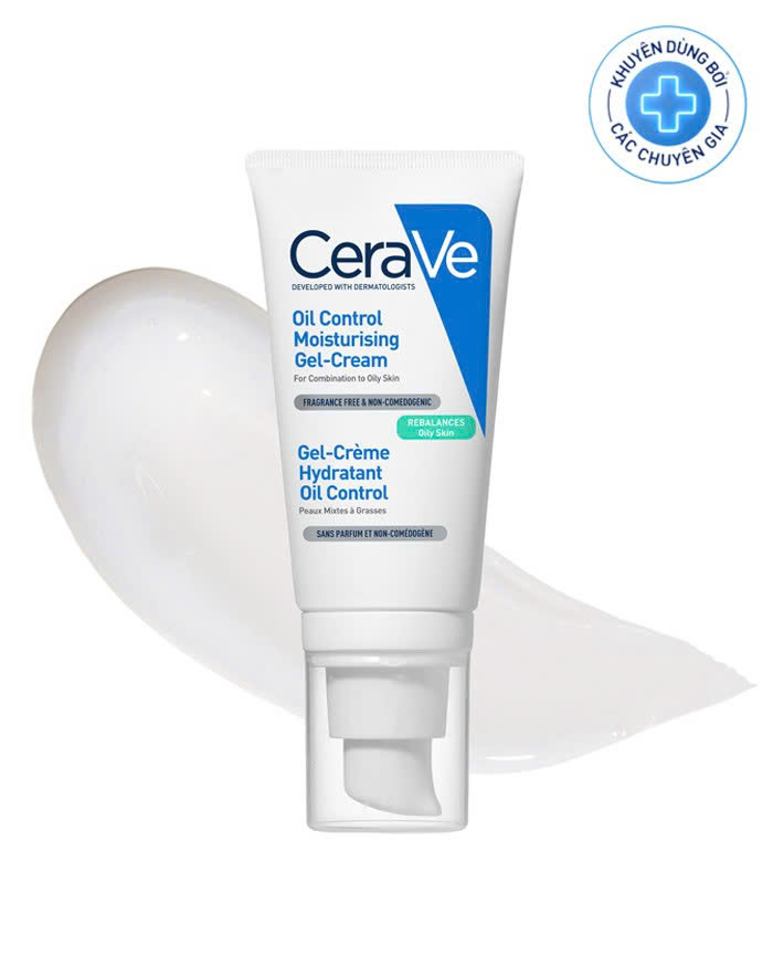 CeraVe Oil Control Moisturizing Gel-Cream: Kem Dưỡng Ẩm Kiểm Soát Dầu, Phục Hồi Hàng Rào Da Dành Cho Da Dầu Mụn