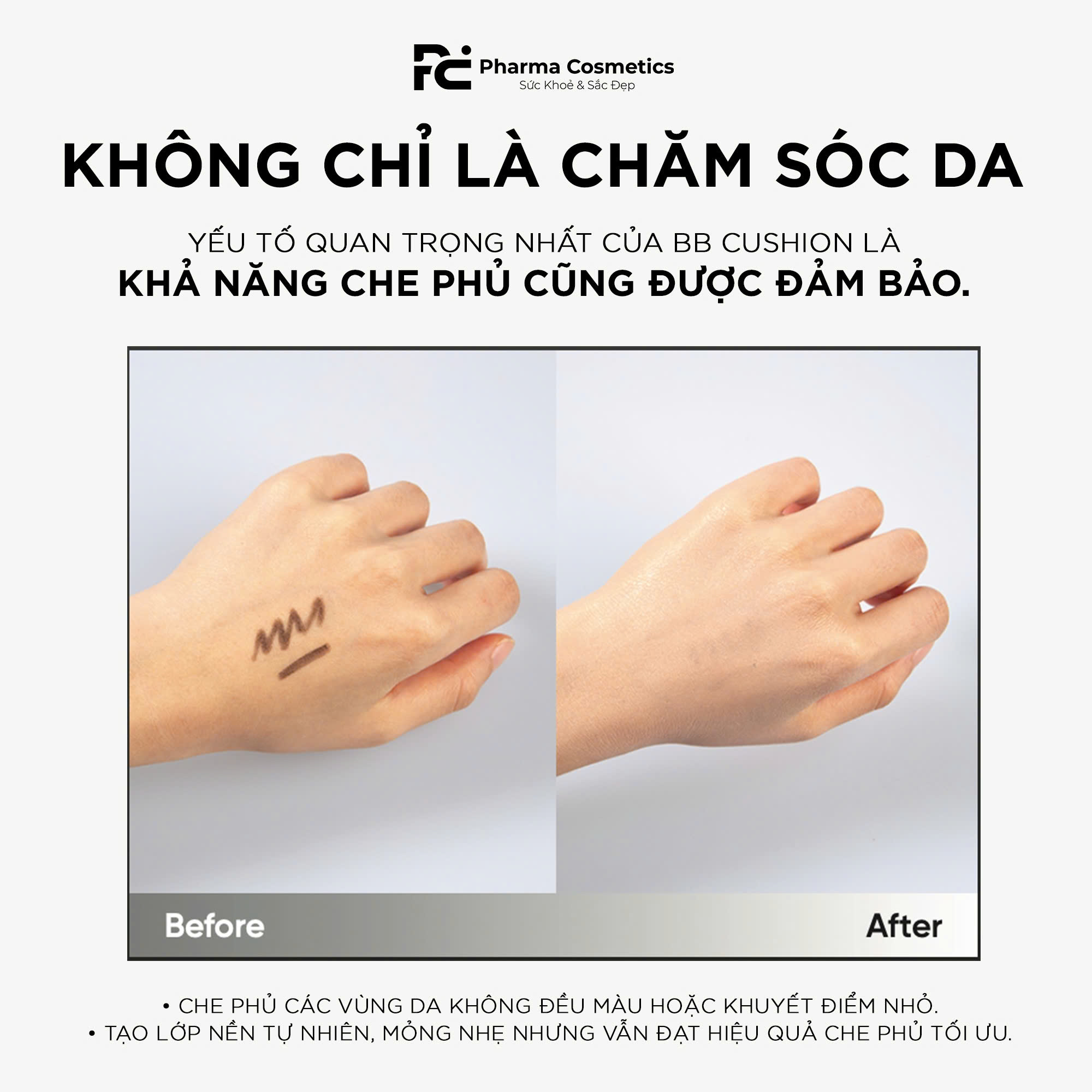 BYTHE QUALITY BB CUSHION CLASSIC: Cushion 3 trong 1 - Trang Điểm, Chống Nắng & Dưỡng Da