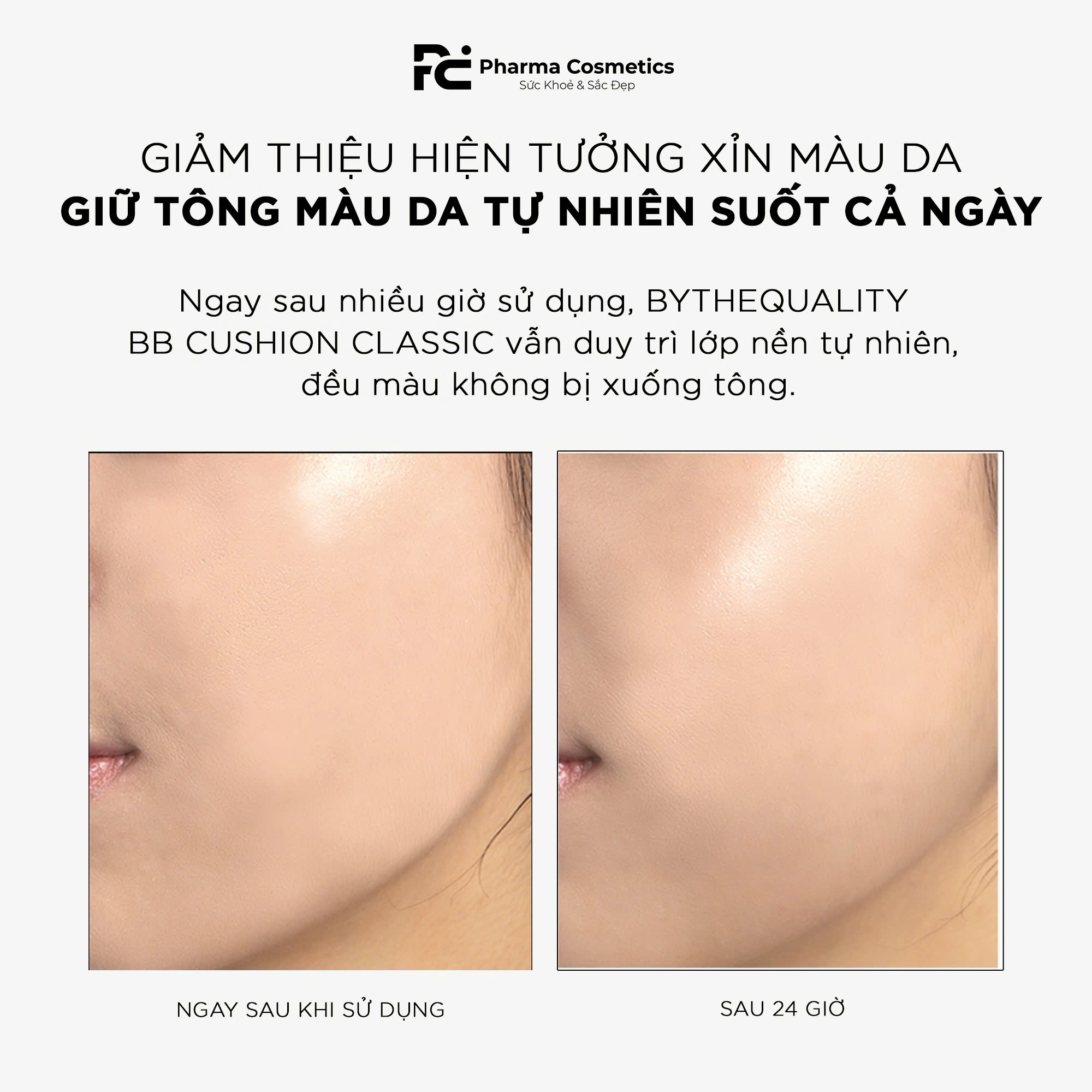 BYTHE QUALITY BB CUSHION CLASSIC: Cushion 3 trong 1 - Trang Điểm, Chống Nắng & Dưỡng Da