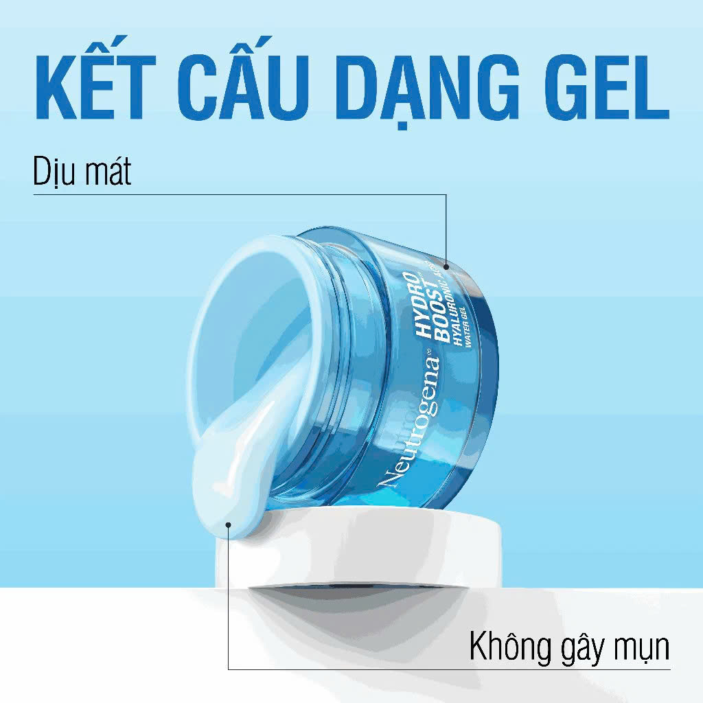 Neutrogena® Hydro Boost Hyaluronic Acid Water Gel: Gel Cấp Ẩm Chuyên Sâu 24H - Cho Da Căng Mọng, Mịn Màng