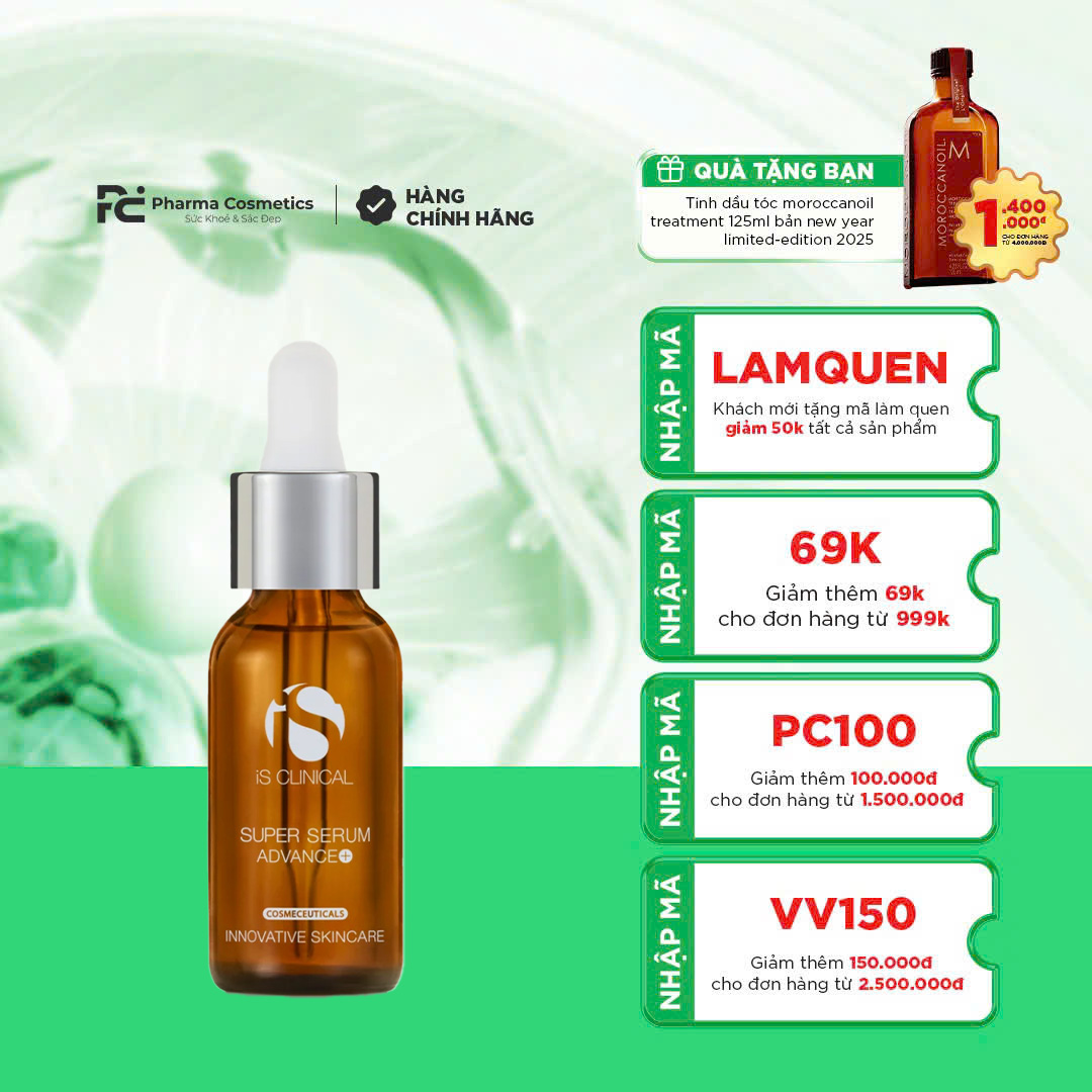 ​​​​​iS Clinical Super Serum Advance+: Tinh Chất "Vàng" Đặc Trị Mụn, Làm Sáng & Mờ Sẹo Hiệu Quả