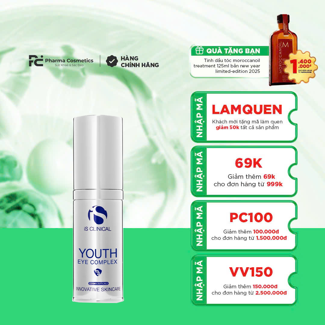IS CLINICAL Youth Eye Complex: Kem Mắt Đột Phá – Xóa Nhăn, Trị Quầng Thâm & Trẻ Hóa Toàn Diện