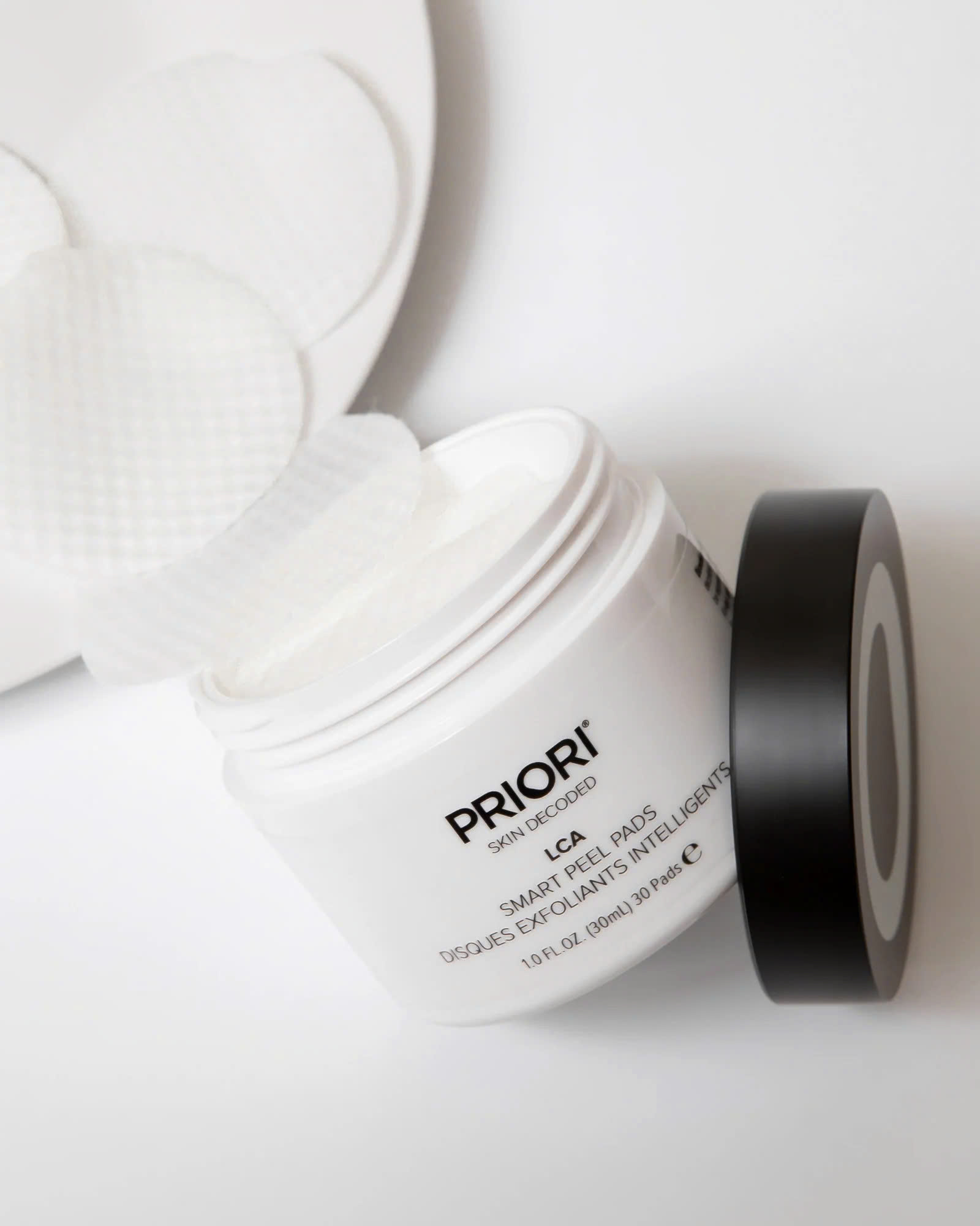 PRIORI LCA SMART PEEL PADS: Miếng Tẩy Da Chết Chuyên Nghiệp - Mờ Thâm, Giảm Mụn & Se Khít Lỗ Chân Lông