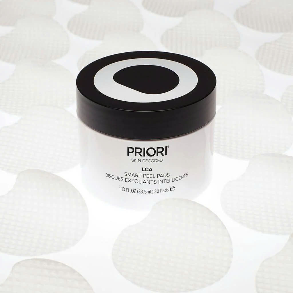 PRIORI LCA SMART PEEL PADS: Miếng Tẩy Da Chết Chuyên Nghiệp - Mờ Thâm, Giảm Mụn & Se Khít Lỗ Chân Lông