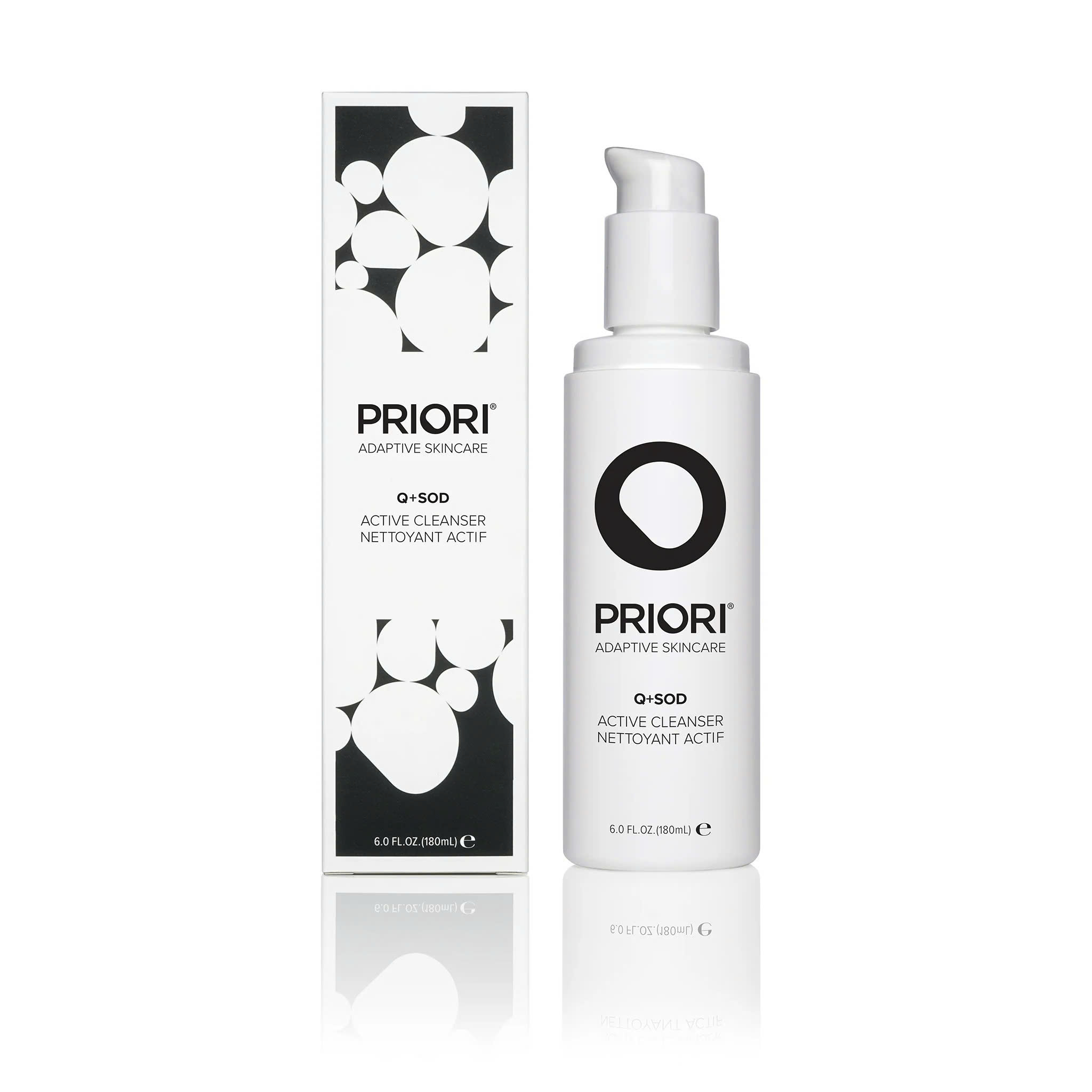 PRIORI Q+SOD ACTIVE CLEANSER: Sữa Rửa Mặt Làm Sạch Sâu & Tái Tạo Da - Kiểm Soát Dầu, Se Khít Lỗ Chân Lông
