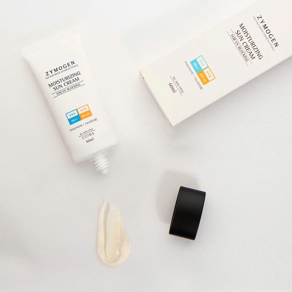 ZYMOGEN Moisturizing Sun Cream SPF35 PA++: Kem Chống Nắng Dưỡng ẨM, Chống Lão Hóa Và Phục Hồi Da