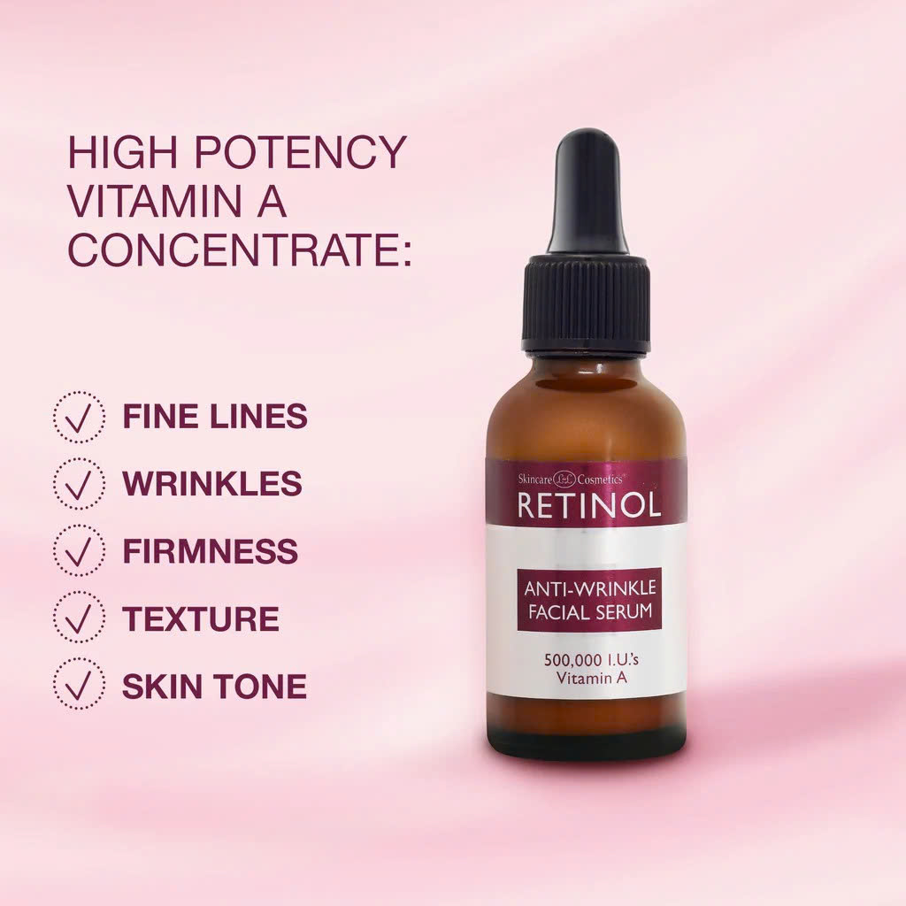Retinol Anti-Wrinkle Facial Serum: Tinh Chất Trẻ Hóa Chuyên Sâu & Xóa Mờ Nếp Nhăn Cấp Độ Cao