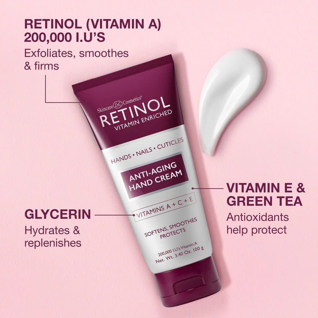 Retinol Anti-Aging Hand Cream: Giải Pháp Trẻ Hóa 3 Trong 1 Cho Đôi Tay, Móng Và Biểu Mô