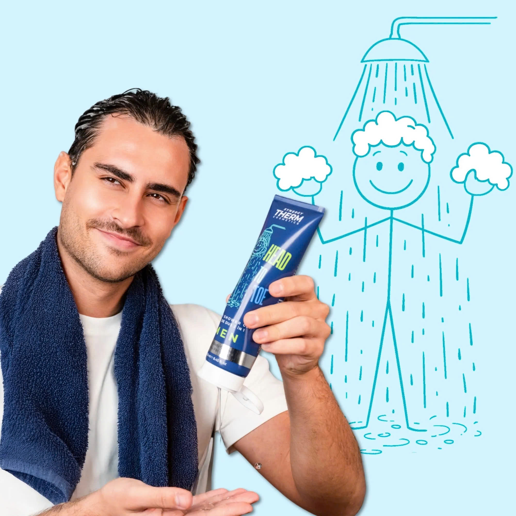Synergy Therm 2 In 1 Body & Hair Shower Gel For Men: Sạch Sâu, Sảng Khoái Và Đa Năng