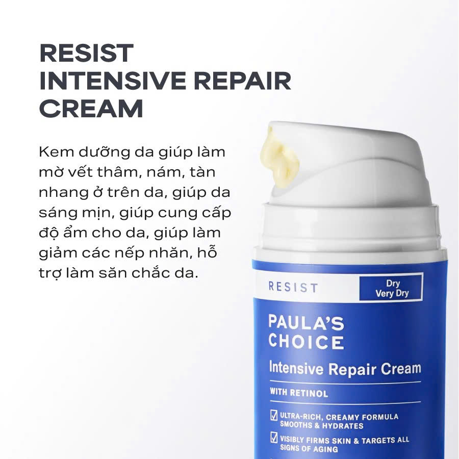 Paula's Choice Resist Intensive Repair Cream – Kem Dưỡng Đêm Chống Lão Hóa & Phục Hồi Da Toàn Diện