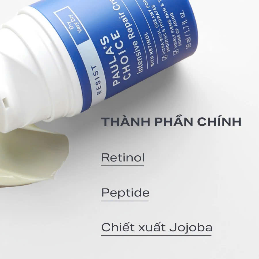 Paula's Choice Resist Intensive Repair Cream – Kem Dưỡng Đêm Chống Lão Hóa & Phục Hồi Da Toàn Diện