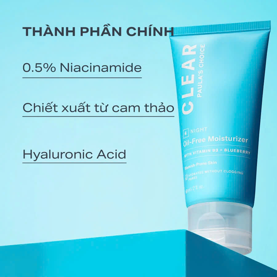 Paula's Choice Clear Oil-Free Moisturizer: Kem Dưỡng Ẩm Không Chứa Dầu Cho Da Mụn