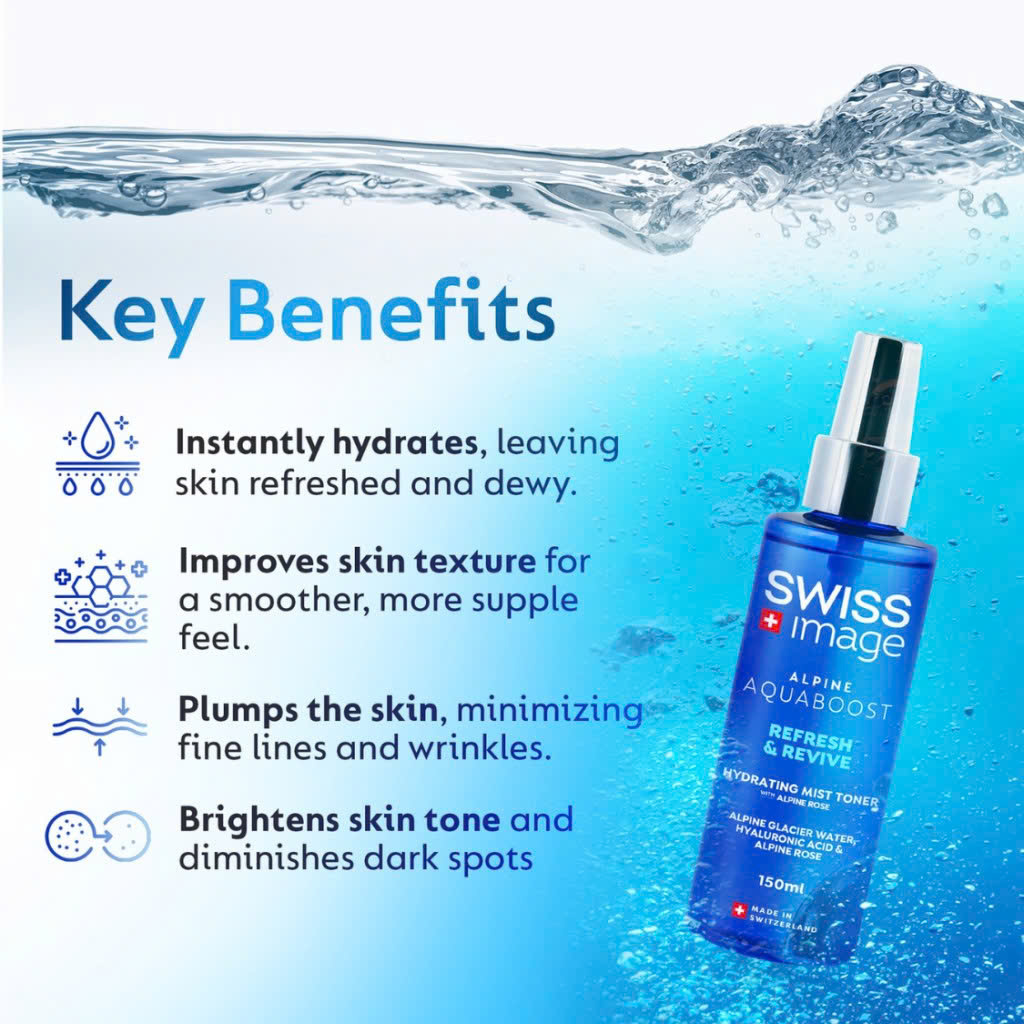 Swiss Image Hydrating Mist Toner – Toner Dạng Xịt Cấp Ẩm & Phục Hồi Da Chuyên Sâu 150ml