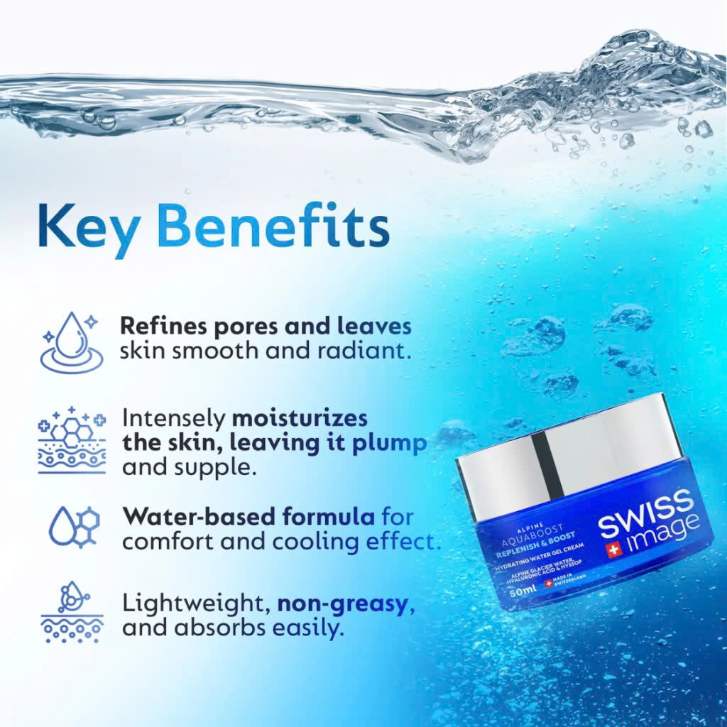 Swiss Image Hydrating Water Gel Cream – Kem Dưỡng Cấp Ẩm Sâu & Cho Da Căng Mướt