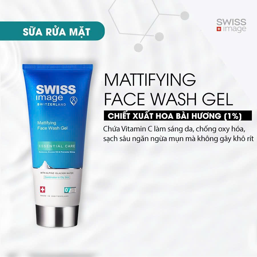 Swiss Image Mattifying Face Wash Gel – Gel Rửa Mặt Thụy Sĩ Cho Da Dầu Mụn & Nhạy Cảm