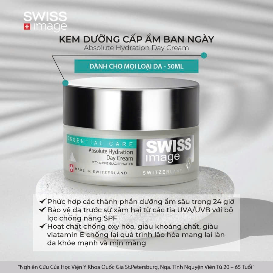 Swiss Image Absolute Hydration Day Cream – Kem Dưỡng Ẩm 24H & Chống Nắng Tươi Trẻ Làn Da